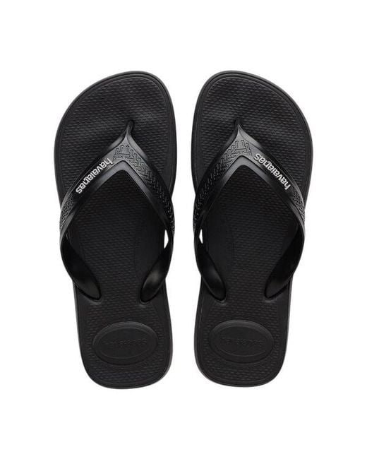 Havaianas Black Top Max Comfort Sandals, Brand Size 37/38 (Us