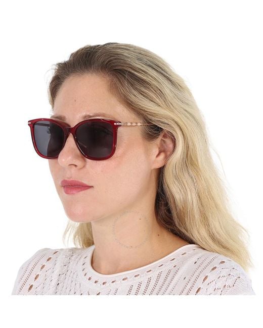 Carolina Herrera Brown Grey Square Sunglasses Her 0100/g/s 0c9a/ir 56