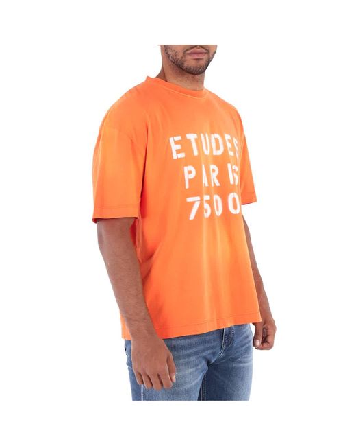 Etudes Studio Orange Spirit Organic Cotton T-shirt for men