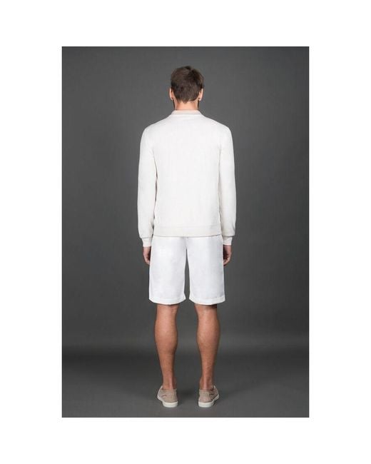 Moorer Gray Zip Front Sweater for men