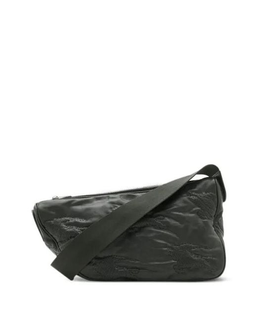 Burberry Gray Medium Shield Messenger Bag for men