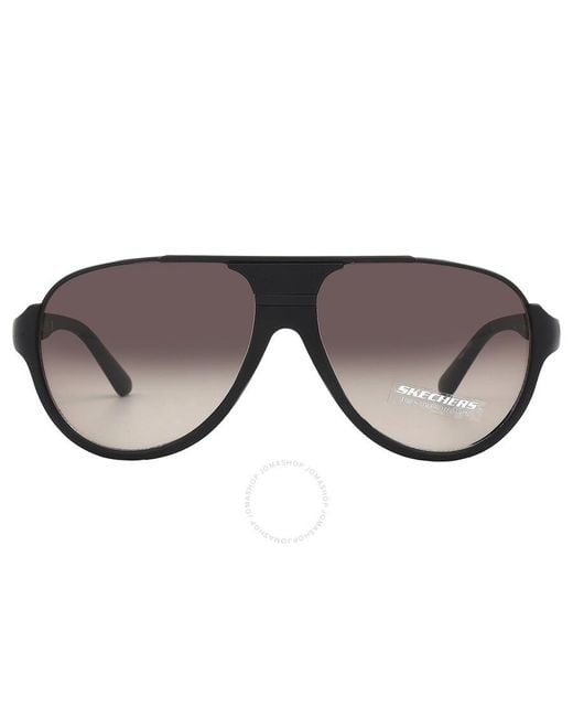 Skechers Gray Gradient Brown Pilot Sunglasses Se6195 02f 58 for men