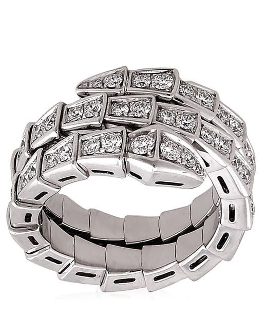 BVLGARI Metallic Serpenti Viper Two-Coil Ring