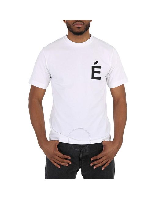 Etudes Studio White Wonder Patch Cotton Jersey T-shirt for men