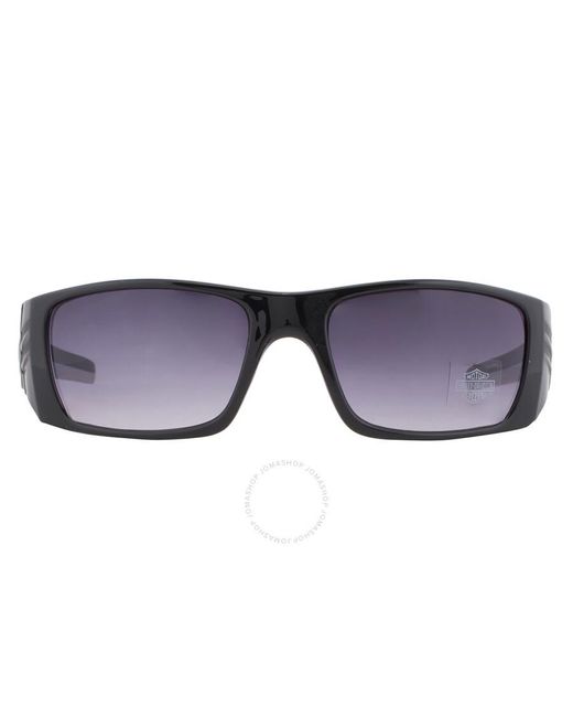Harley Davidson Blue Smoke Gradient Wrap Sunglasses Hd0142v 01b 60 for men