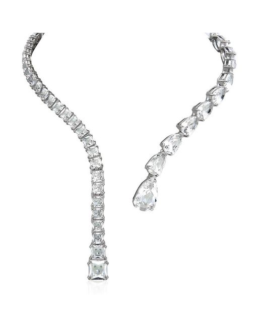 Swarovski Metallic Matrix Necklace Open Rhodium Shiny Crystal