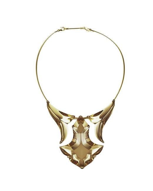Baccarat Metallic Crystal Pampille Collar Necklace