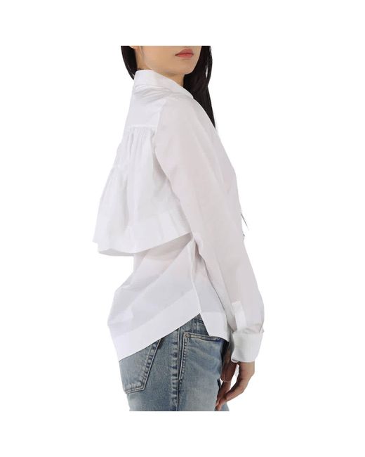 Alaïa White Ruffled Back Shirt