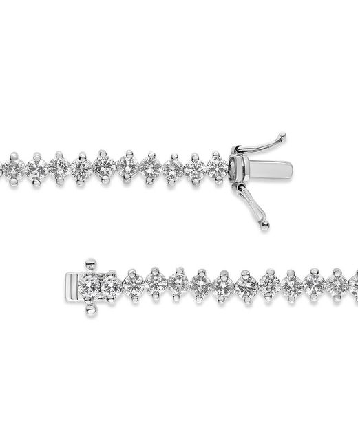 Haus of Brilliance Metallic 14k White Gold 5 1/2 Cttw Round Diamond 2-prong Tennis Bracelet