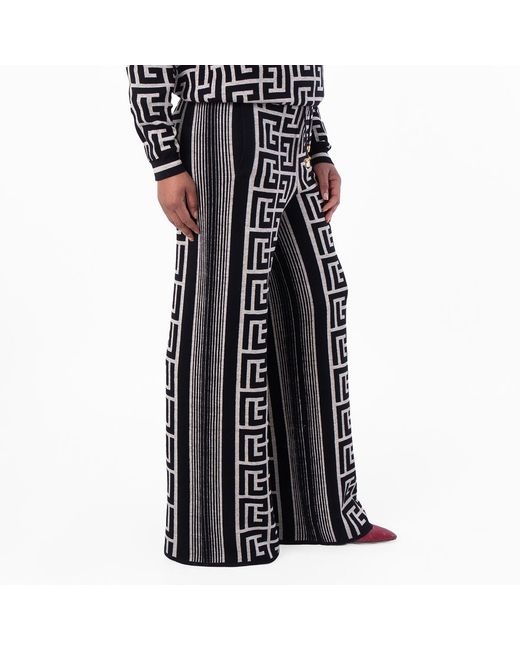 Balmain Black Monogram Drawstring Sweatpants, Brand Size 40 (Us