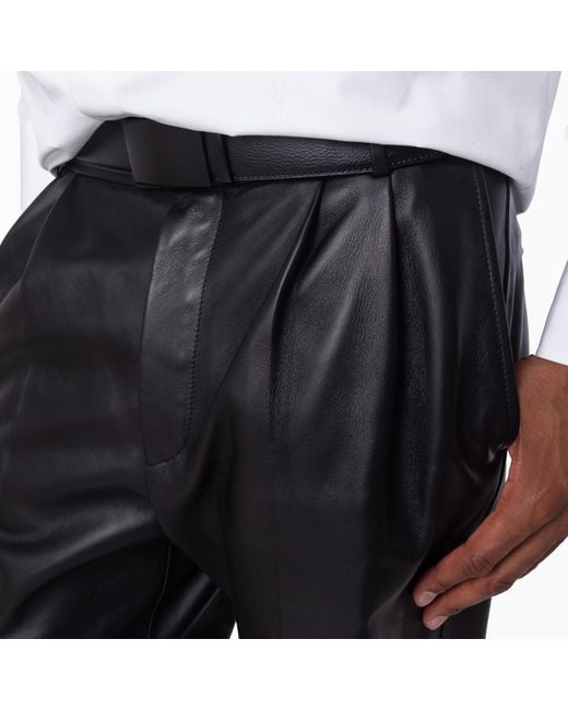 Bally Black Leather Trousers for men