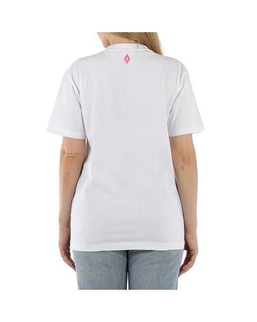 Marcelo Burlon White Ladies Three He Never Cared T-Shirt