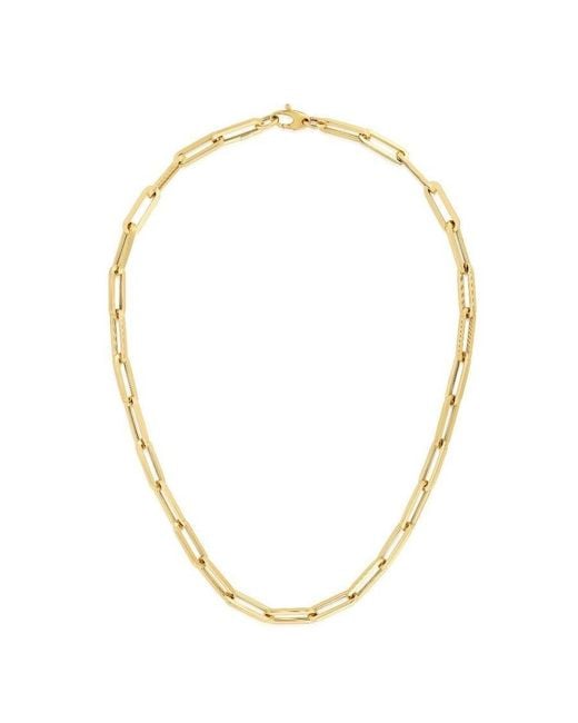 Tresorra Metallic 14K Paperclip Chain Necklace
