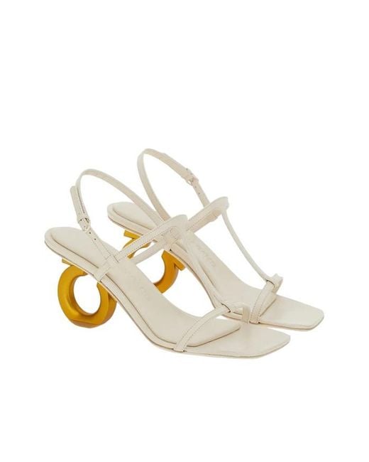Ferragamo Metallic Ferragamo Ladies Gancini Ankle Strap Sandal