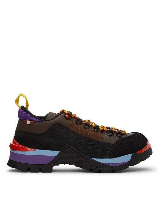Bally Black Hike 2 Low-Top Panelled Sneakers, Brand Size 9 Us for men