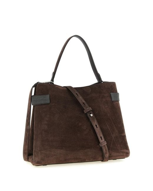Brunello Cucinelli Brown Essence Shoulder Bag for men