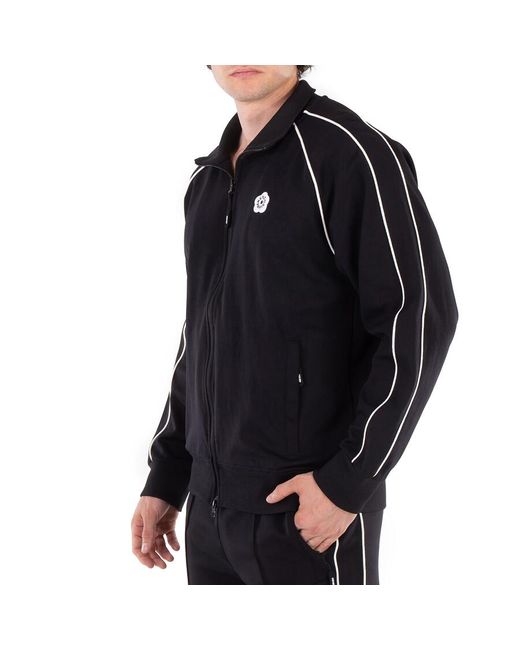 KENZO Black Boke Flower Motif Long Sleeve Sweater for men