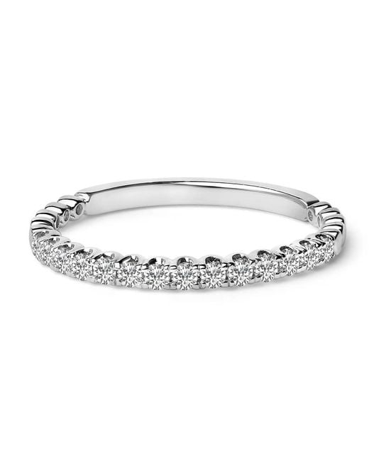 Haus of Brilliance Metallic 14K 1/4 Cttw Round Diamond Prong Set Wedding Band