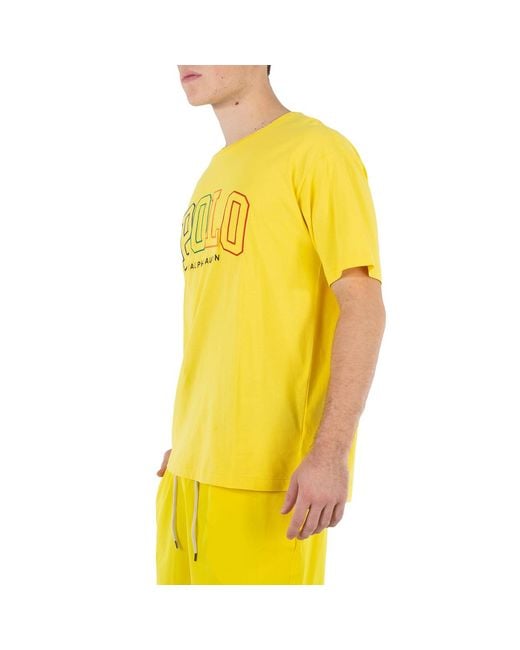 Polo Ralph Lauren Yellow Logo Cotton Jersey T-Shirt for men