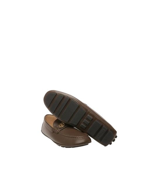 Bally Brown Keeper Calf Plain Leather Loafers, Brand Size 5 Us for men