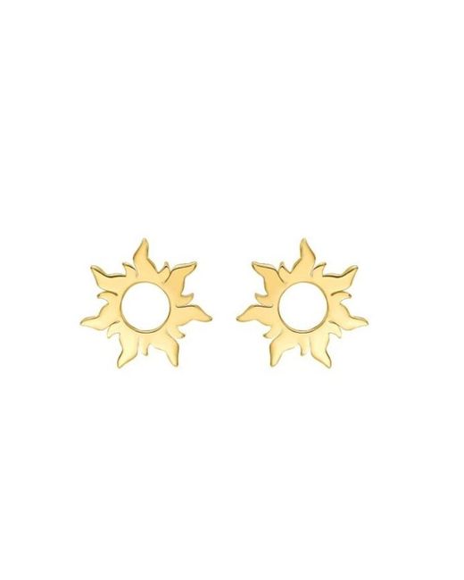 Tresorra Metallic 14K Flaring Sun Stud Earrings
