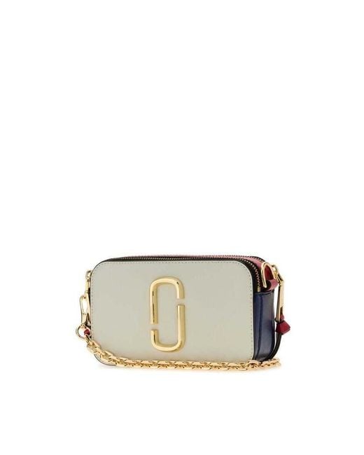 Marc Jacobs Gray Leather The Snapshot Crossbody Bag Coconutmulti Borse A Tracolla