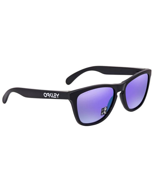 Oakley Blue Frogskins Prizm Violet Square Sunglasses Oo9013 9013h6 55 for men