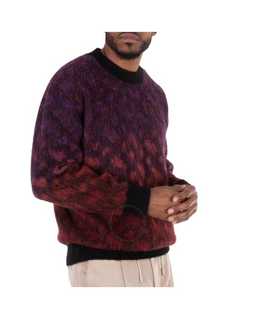 Boss Purple Long Sleeve Wool Sweater for men