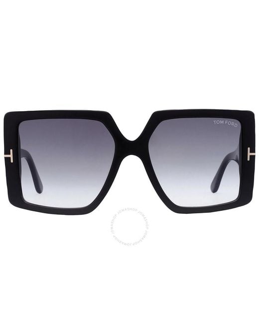 Tom Ford Black Quinn Smoke Gradient Square Sunglasses Ft0790 01b 57