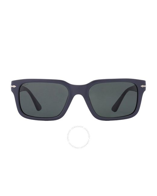 Persol Gray Green Rectangular Sunglasses Po3272s 117331 55
