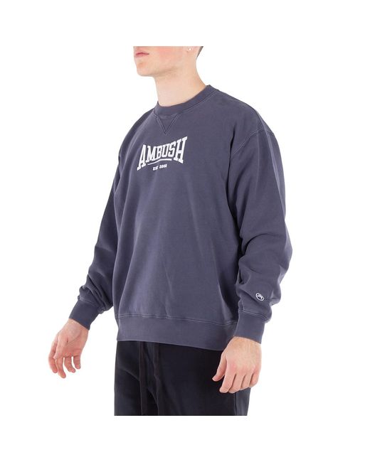 Ambush Blue Graphic Organic-Cotton Sweatshirt for men