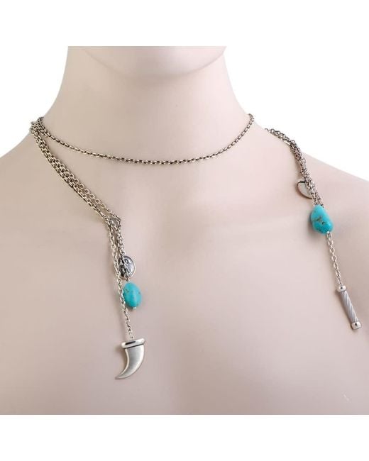 Charriol White Kucha Stainless Steel Two Turquoise for men