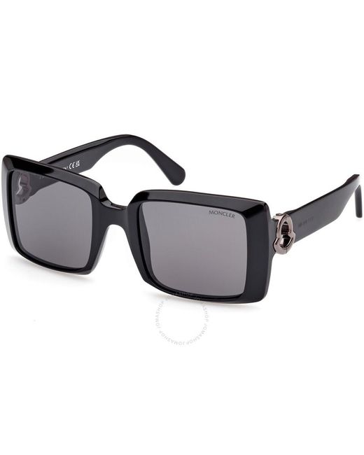 Moncler Black Smoke Square Sunglasses Ml0244 01a 53