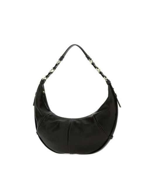 Saint Laurent Black Leather Saharienne Shopping Bag Nero Borse A Mano