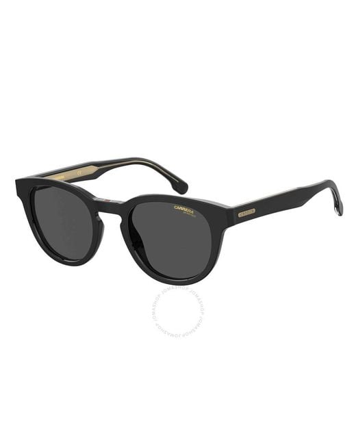 Carrera Black Grey Oval Sunglasses 252/s 0807/ir 50