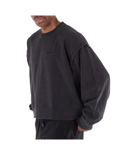 Etudes Studio Black Felpa Ciment Logo Print Sweatshirt for men