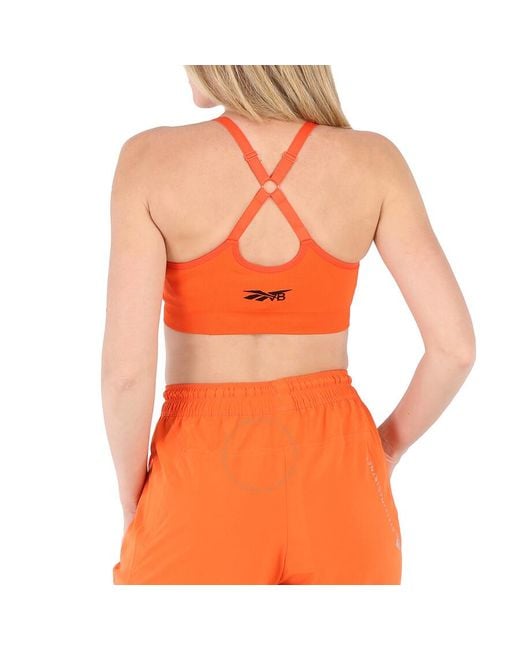 Reebok Orange Ultima Seamless Sports Bra