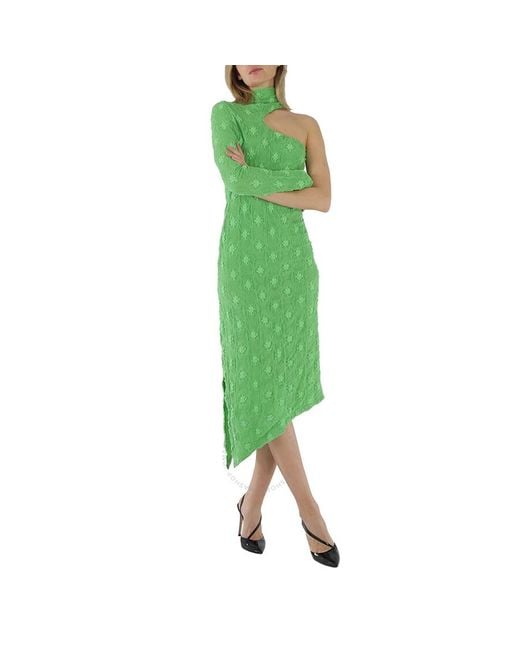 Rejina Pyo Green Kiki Lace Asymmetric Midi Dress