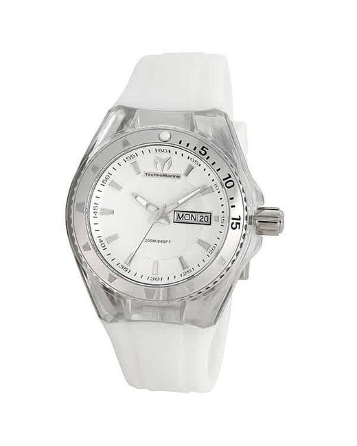 TechnoMarine Metallic Cruise White Dial Original Unisex Watch 110045