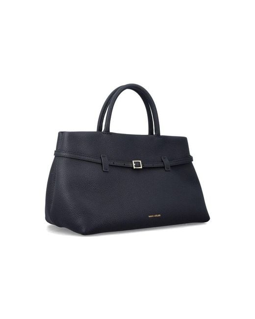 MANU Atelier Blue Le Cambon 35 Bag Calf Leather Tote