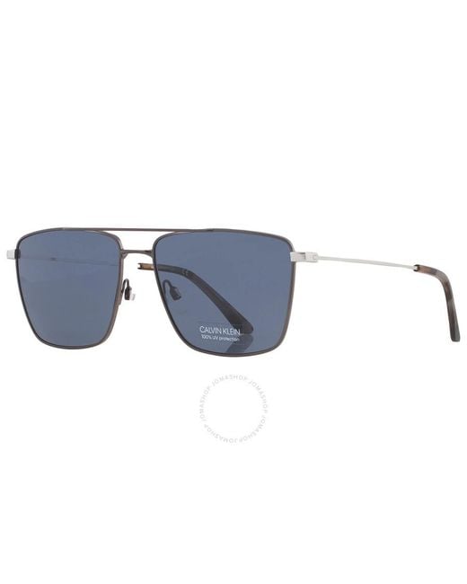 Calvin Klein Blue Grey Navigator Sunglasses Ck21116s 008 58