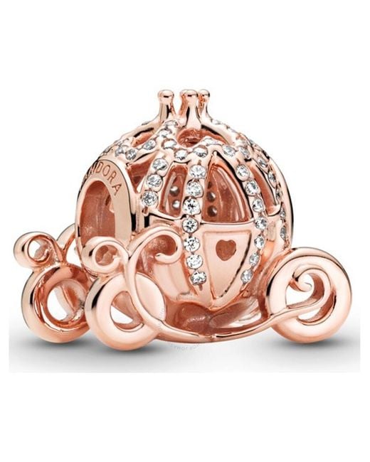 Pandora Pink Ladies Rose Disney Cinderella Sparkling Carriage Charm
