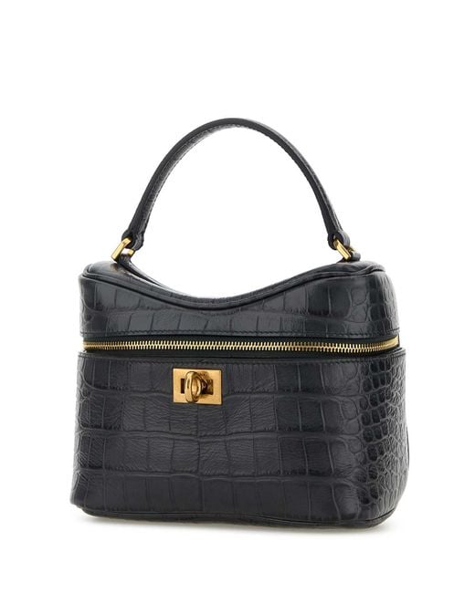Balenciaga Blue Denim Leather Rodeo Handbag