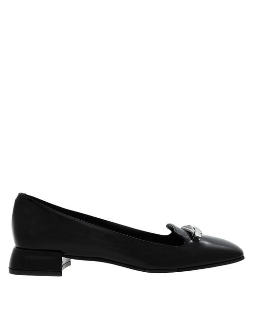 Jimmy Choo Black Ravi Crystal-Embellished Flats