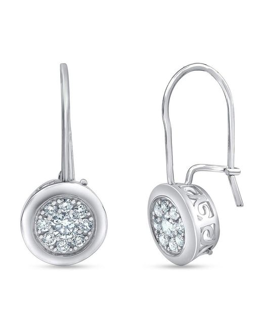 Brilliant Diamond Metallic Sterling 0.50 Carat Lab Grown Diamond Dangle Earrings For for men