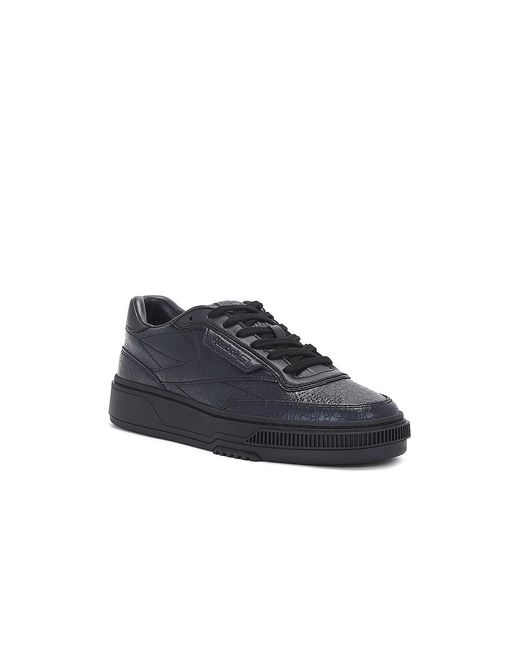 Reebok Blue Club C Ltd Cracked Leather Sneakers for men