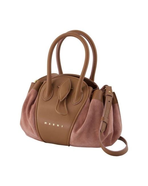 Marni Brown Tulipea Shoulder Bag