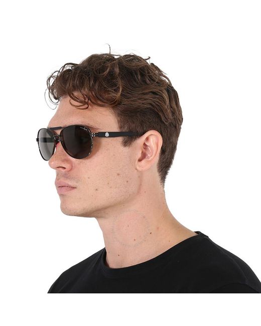 Moncler Gray Steller Smoke Pilot Sunglasses Ml0241-h 08a 62