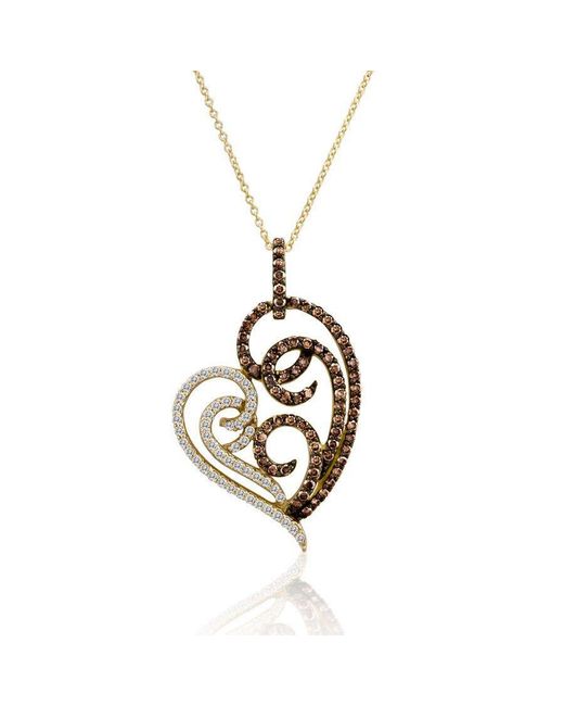 Le Vian Metallic Ladies Chocolate Hearts Necklaces Set
