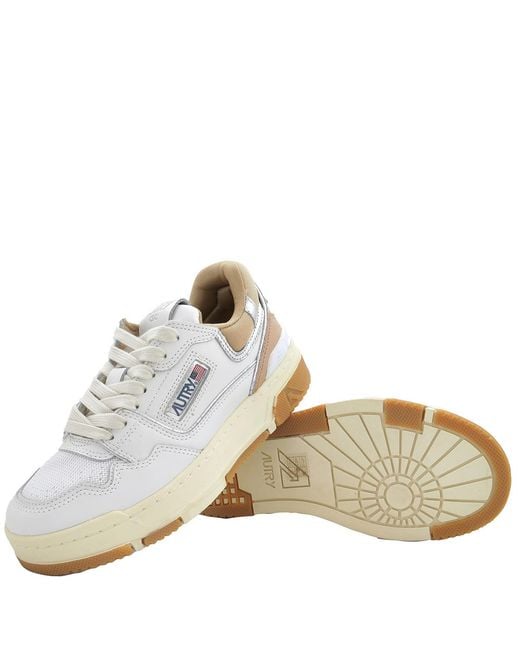 Autry White Low-Top Leather Trainer Sneakers